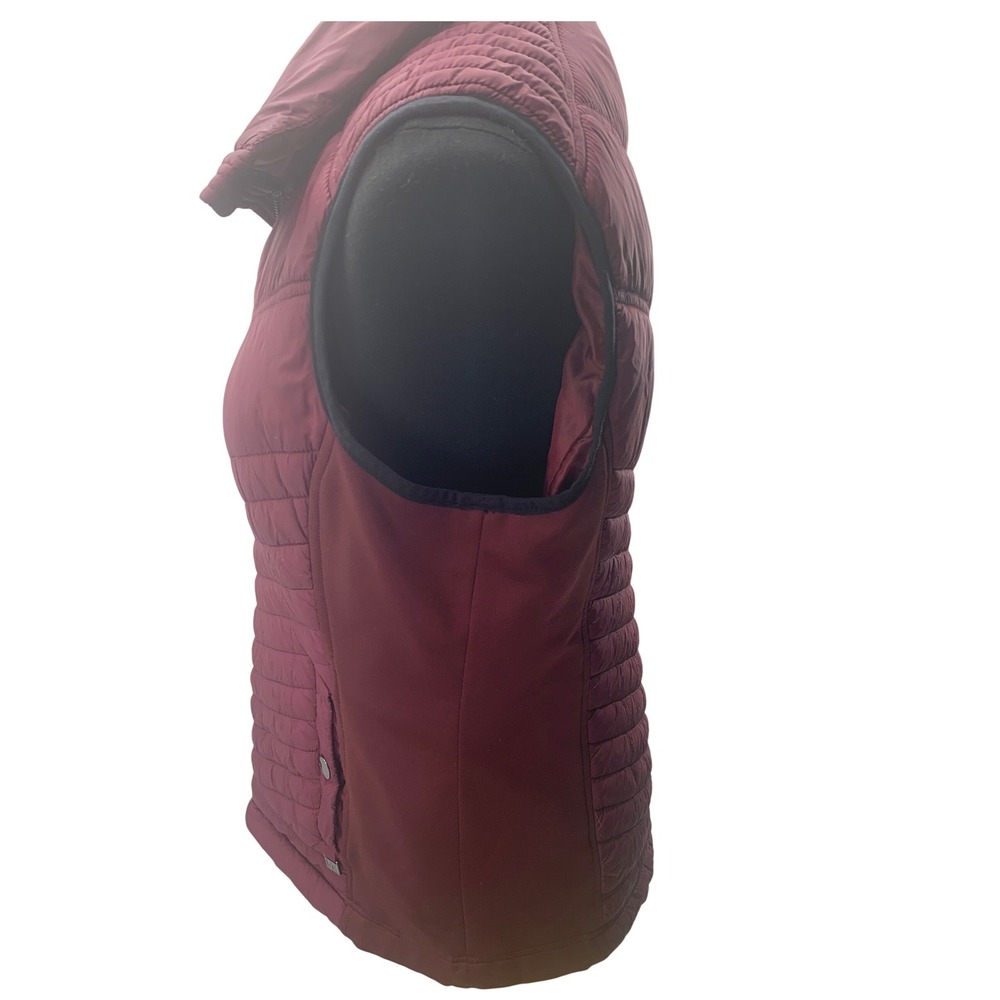 Michael Michael Kors Womens Quilted Puffer Vest Burgundy Wine Size M 142260 - Picture 4 of 9